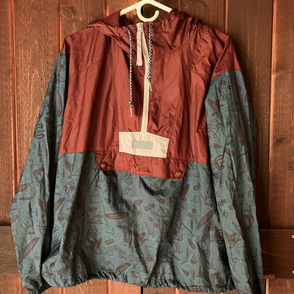 Columbia Retro Red and Blue Windbreaker